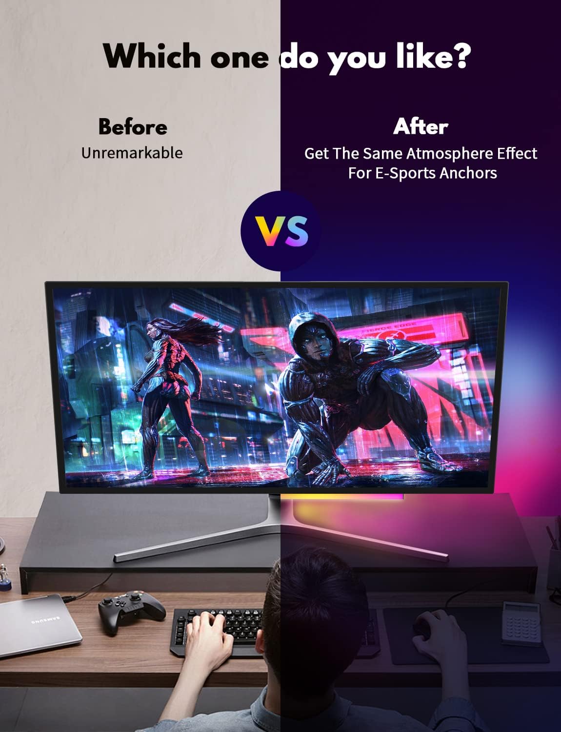 AuraDesk RGB Ambient Lighting Kit